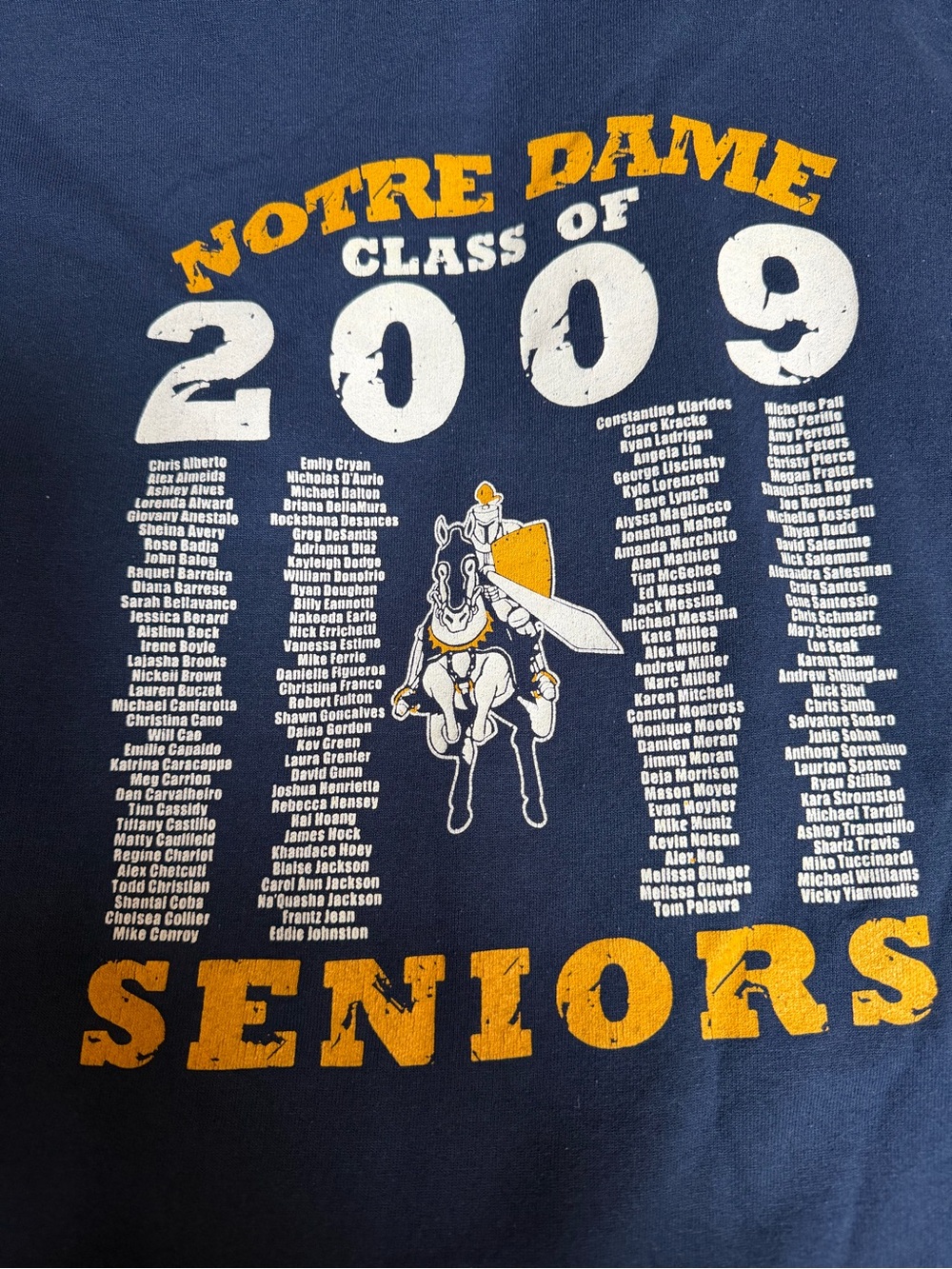 Notre Dame Fairfield CT Class of 2009 Navy Pullover Hoodie
